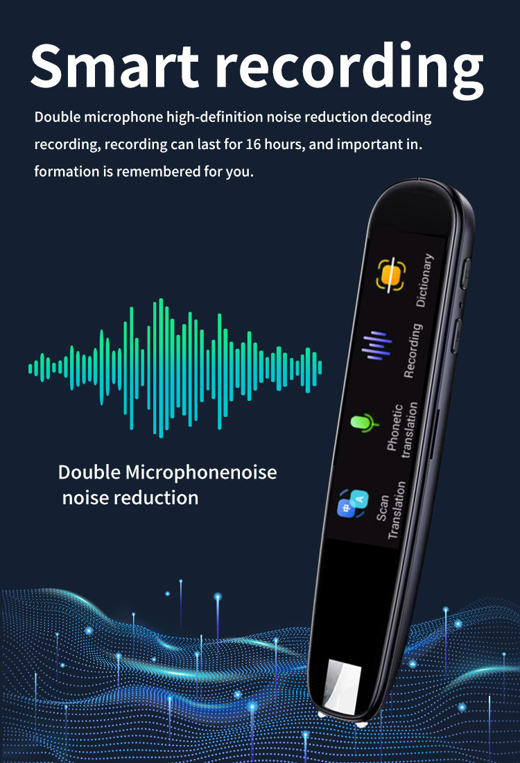 Scan Reader Pen Language Translator Smart Pen OCR Dictionary Real-time Translation Learning & Education Assistant Scanner Pen