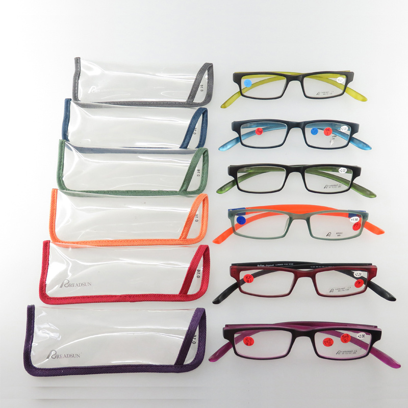 Custom Trendy Unisex Reading Glasses Plastic Frames Plastic PC Foldaway Reading Glasses