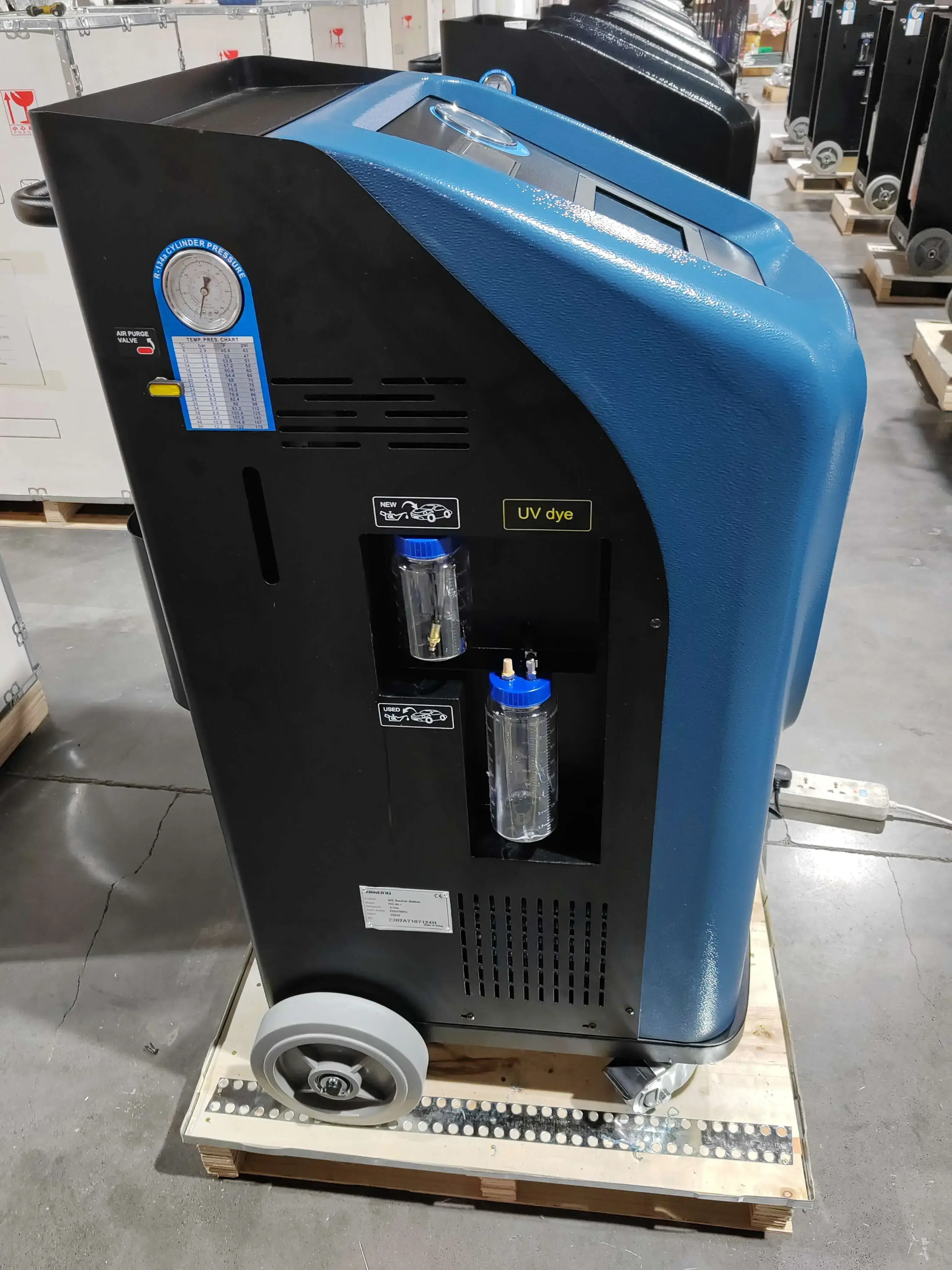 Portable Ac Refrigerant Recovery Machine R134A A/C Refrigerant Recovery RCC-8A+ A/C Service Station