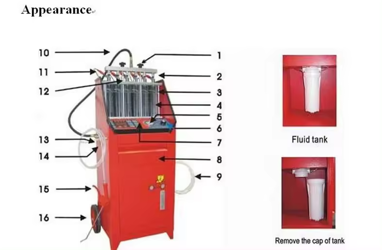 100% original LAUNCH CNC601A injector cleaner and tester good price 6 cylinder vehicle fuel injector cleaner kit