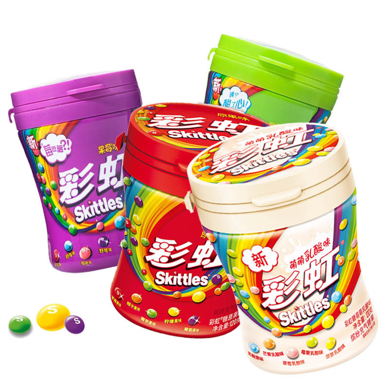 hot sell skittl wholesale price candy 36x120g candy colorful fruit flavor original exotic snacks