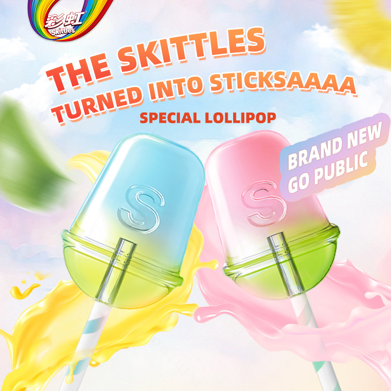 candy Exotic sancks 2023 New product Ski ttles Lollipop fruit Tea Flavor Lollipops exotic candy