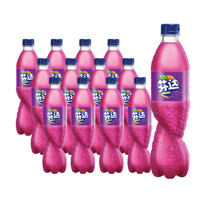 A variety of flavored carbonated drinks from  fruity carbonated soft drinks