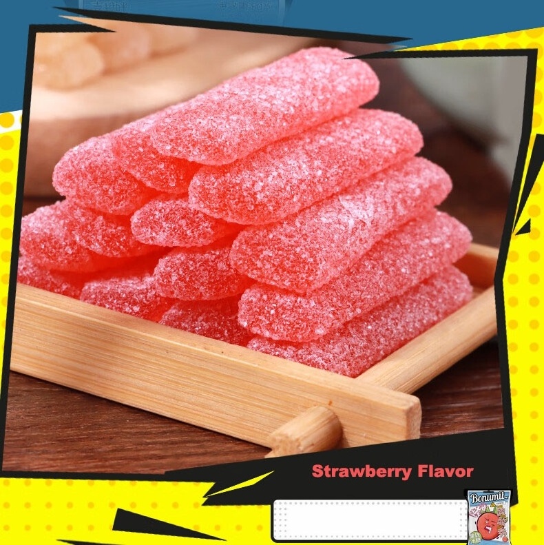 Baonumi Fruit Gummy Candy 80g Lemon Sandwich Chew Candy Children's Fruit Juice Gummy Candy