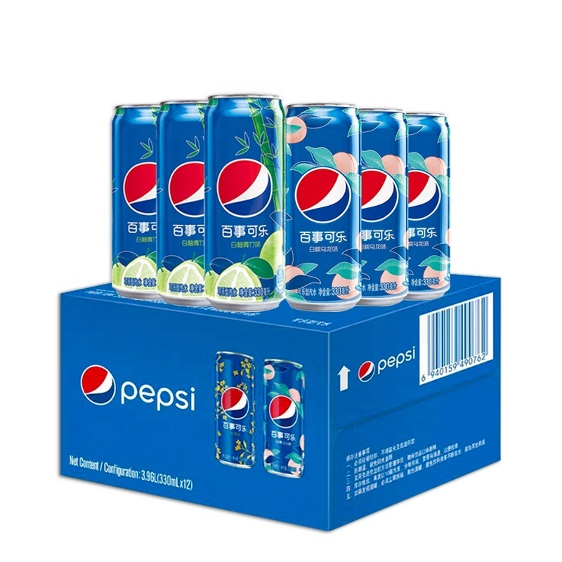 Wholesale Pepsis 330mL Various Fruity Carbonated Drinks Pepsis Sprite Fanta Coca-Cola Exotic Drinks