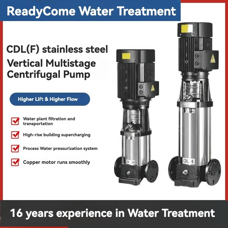 Readycome CDLF vertical stainless steel centrifugal pump,  variable frequency stainless steel pipeline pump