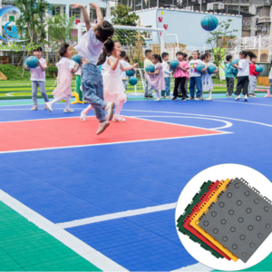 Qingdao Readygo Professional TPE Movable  Basketball Court Interlocking Floor Tiles Outdoor Sport Flooring