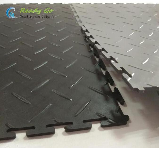 Qingdao Garage diamond interlocking tile flooring ,interlocking pvc garage  pvc floor tiles cover sheet