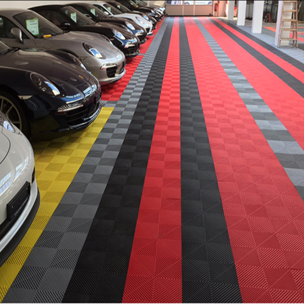 Qingdao Removable interlocking pvc plastic Garage Floor tiles , dalle pvc sol garage