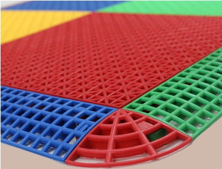 outdoor roller skating interlock flooring Sports floor tiles  for basketball court \Futsal football\ tennis court sport flooring