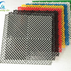 Qingdao Removable interlocking pvc plastic Garage Floor tiles , dalle pvc sol garage