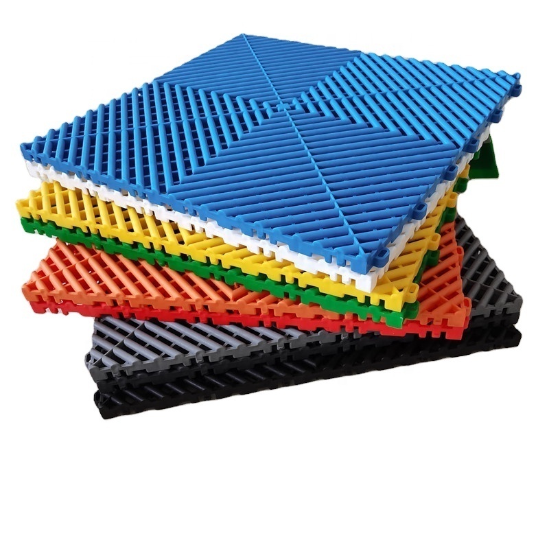 High quality dalle garage plastic interlock flooring tiles  car wash grate floor tile  plastic pvc garage floor tiles