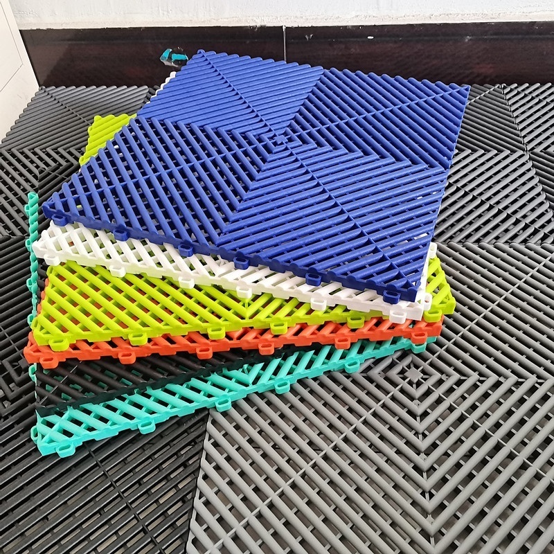 OEM / ODM  injection molding  for pvc Car wash grate floor/garage floor tiles interlocking/plastic  dalle wash vinyl flooring