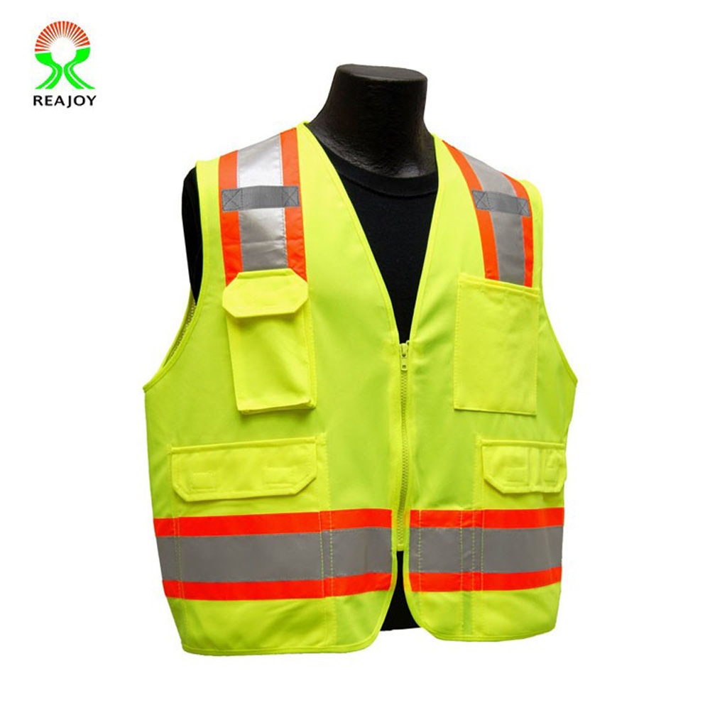 Custom reflective warning ansi class 2 safety vest