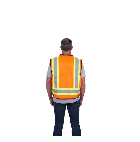 Yellow Class 2 construction  High Visibility Safety Vest