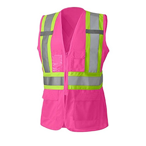 Pink women's class 2  reflective safety vest