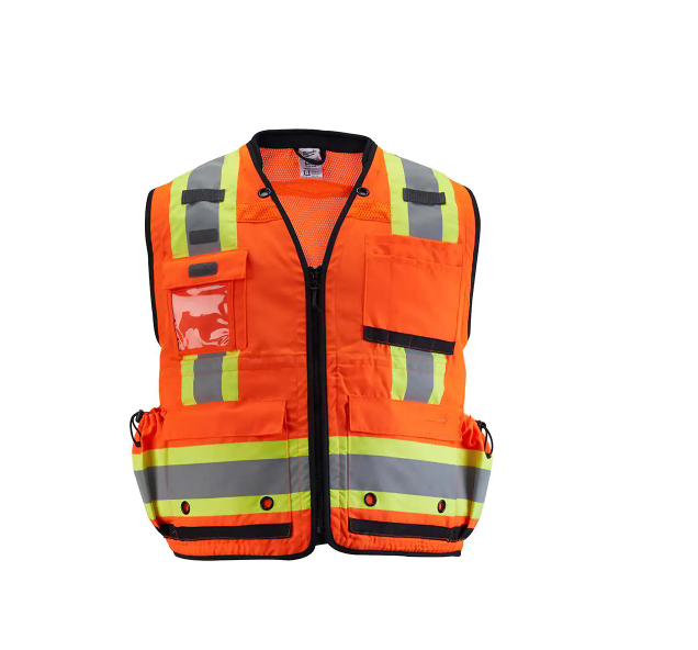 Yellow Class 2 construction  High Visibility Safety Vest