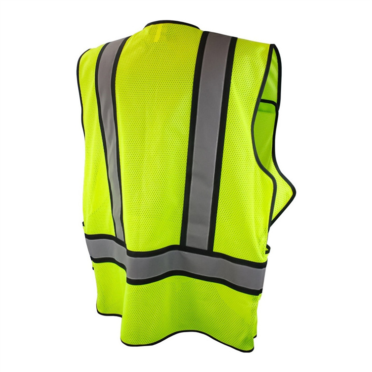 Wholesale breakaway adjustable cheap yellow safety vest