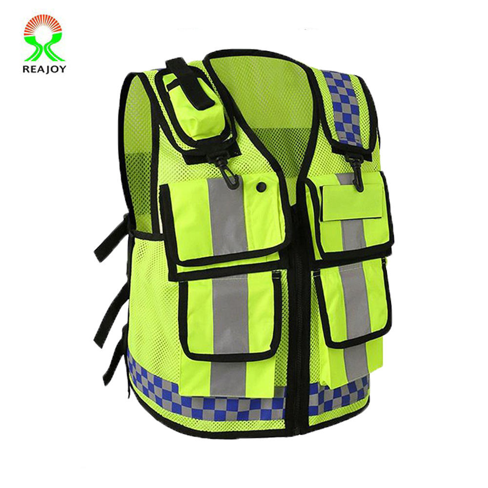 new design mens working high visibility yellow safety vest clothing