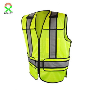 Wholesale breakaway adjustable cheap yellow safety vest