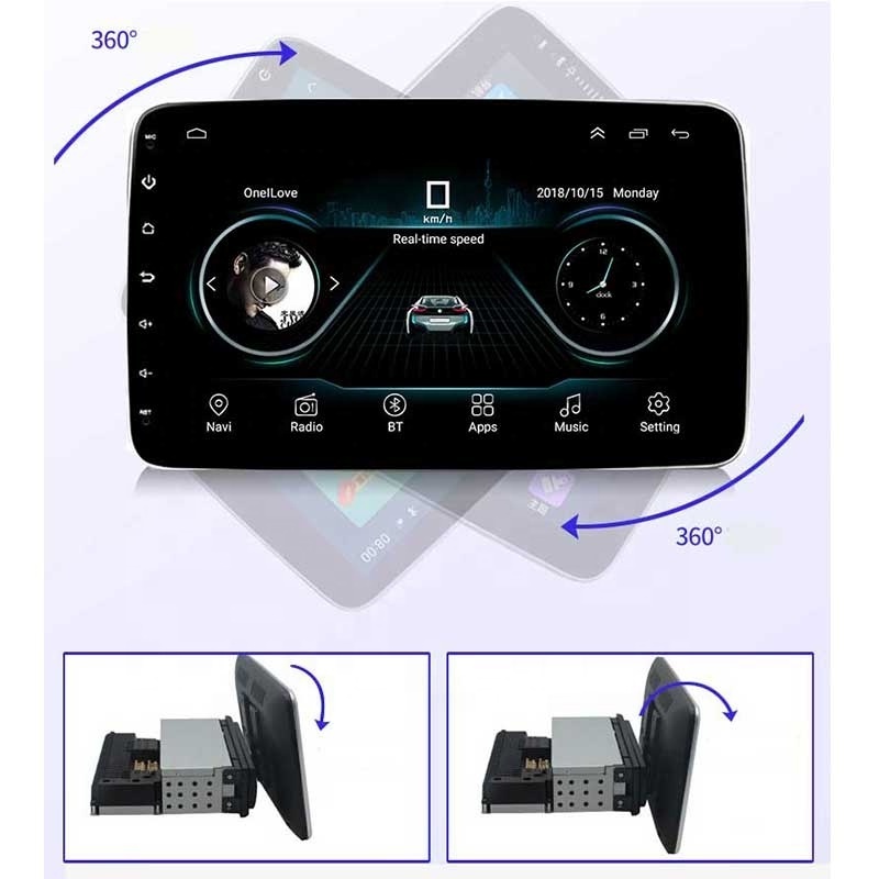 10.1Inch 1din Android Car Radio Dvd Player Stereo Autoradio Support 360 Degree Screen Rotating Gps Navigation Auto Electronnics