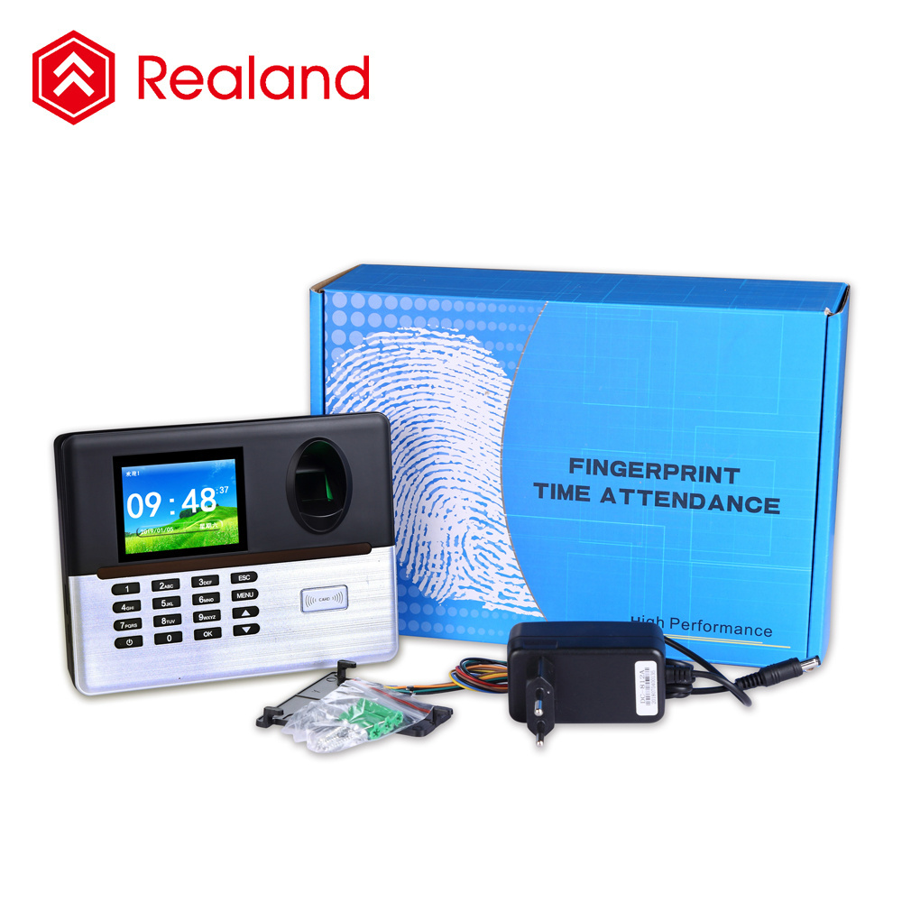 Realand A-L365 Biometric Time Attendance with WIFI and external belling and backup battery for office attendance