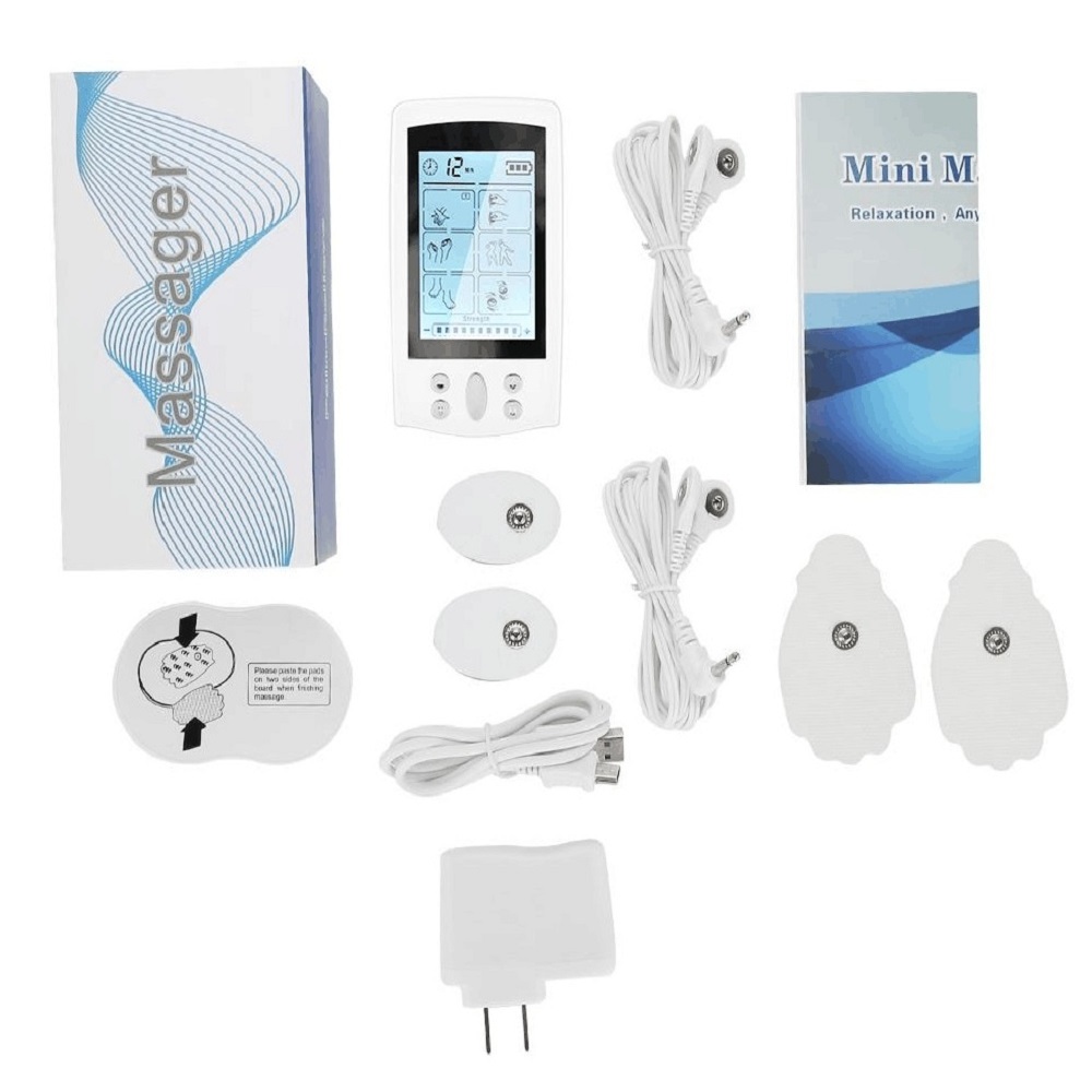 Mini and Portable Digital Therapy Machine Electronic Pulse Massager TENS and EMS device for Body Neck Pain