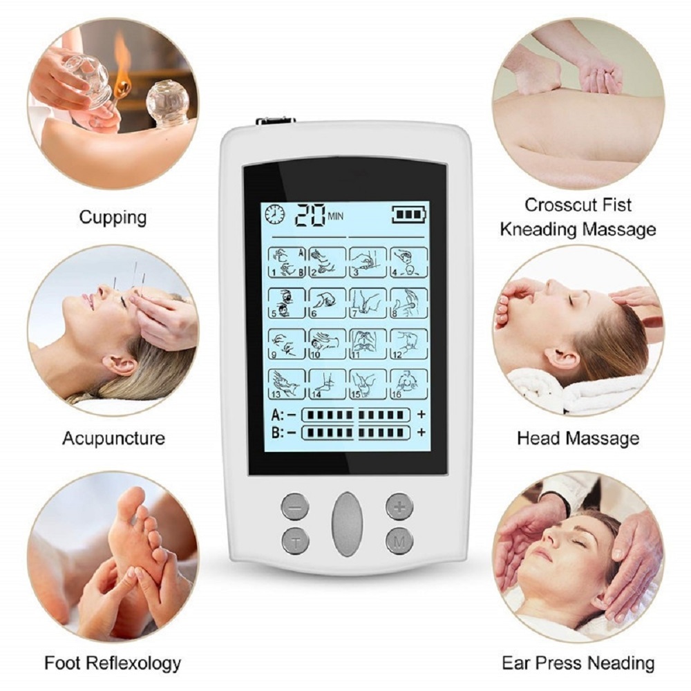 Mini and Portable Digital Therapy Machine Electronic Pulse Massager TENS and EMS device for Body Neck Pain