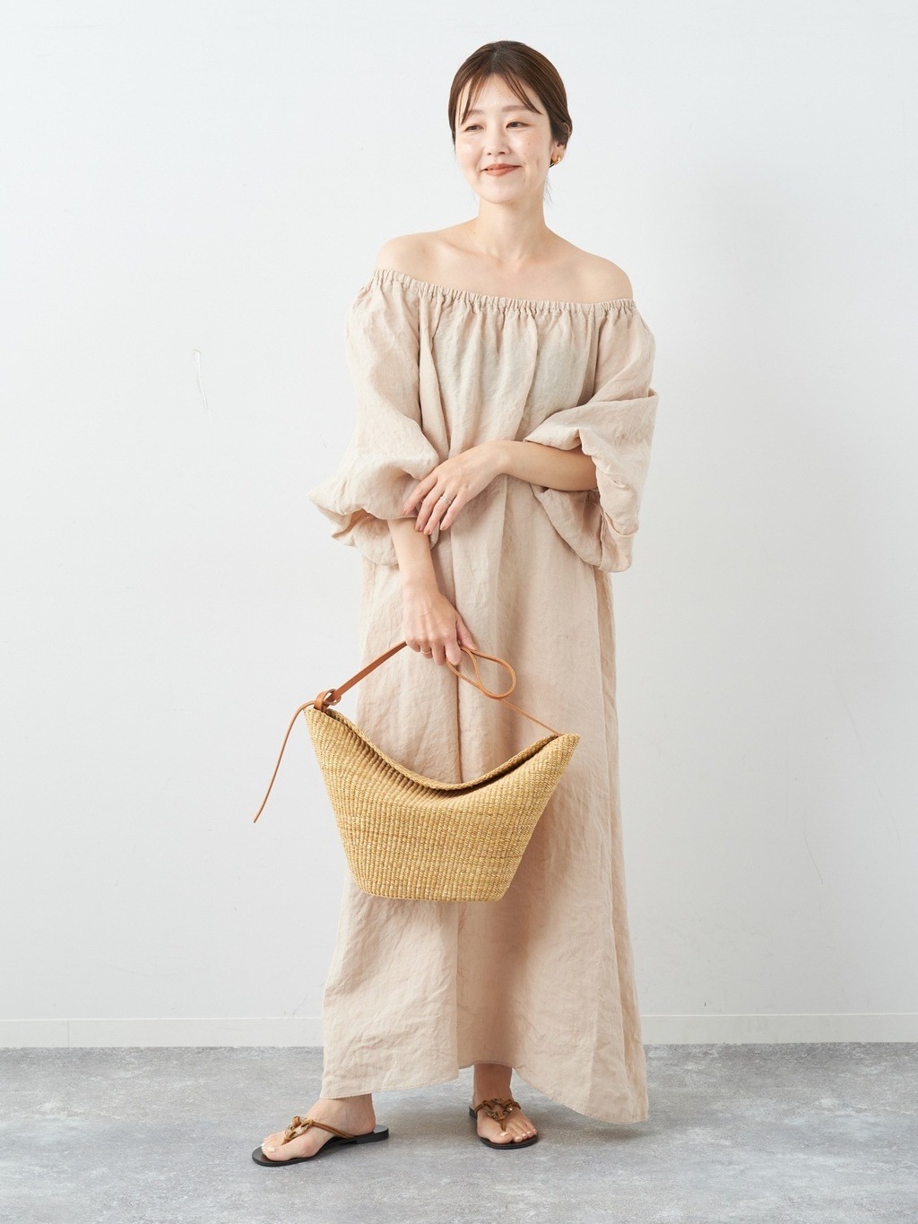 Hemp Dress Organic Cotton Slash Neck Maxi Long Dress Casual Fashion Custom Made Dress