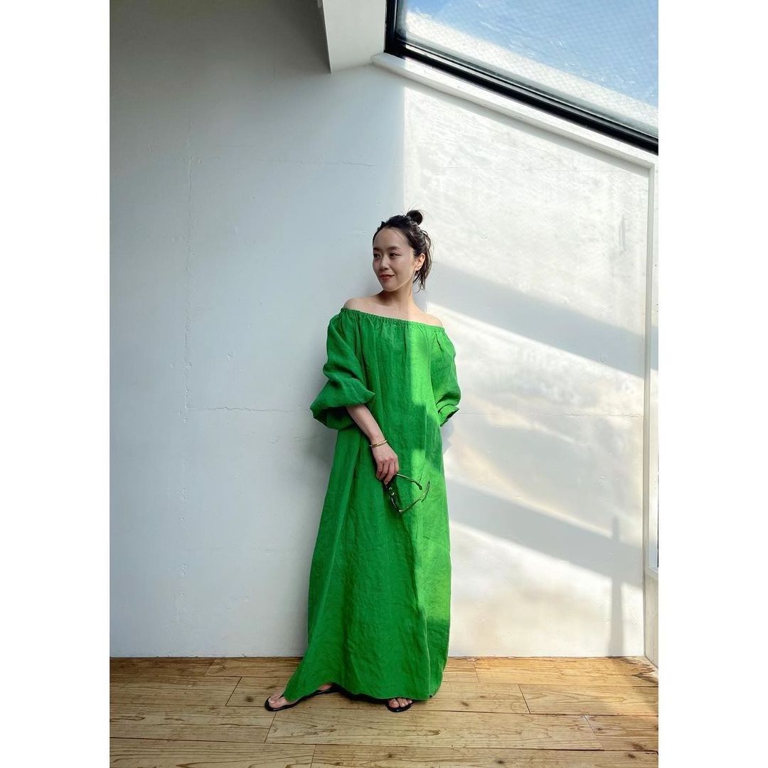 Hemp Dress Organic Cotton Slash Neck Maxi Long Dress Casual Fashion Custom Made Dress