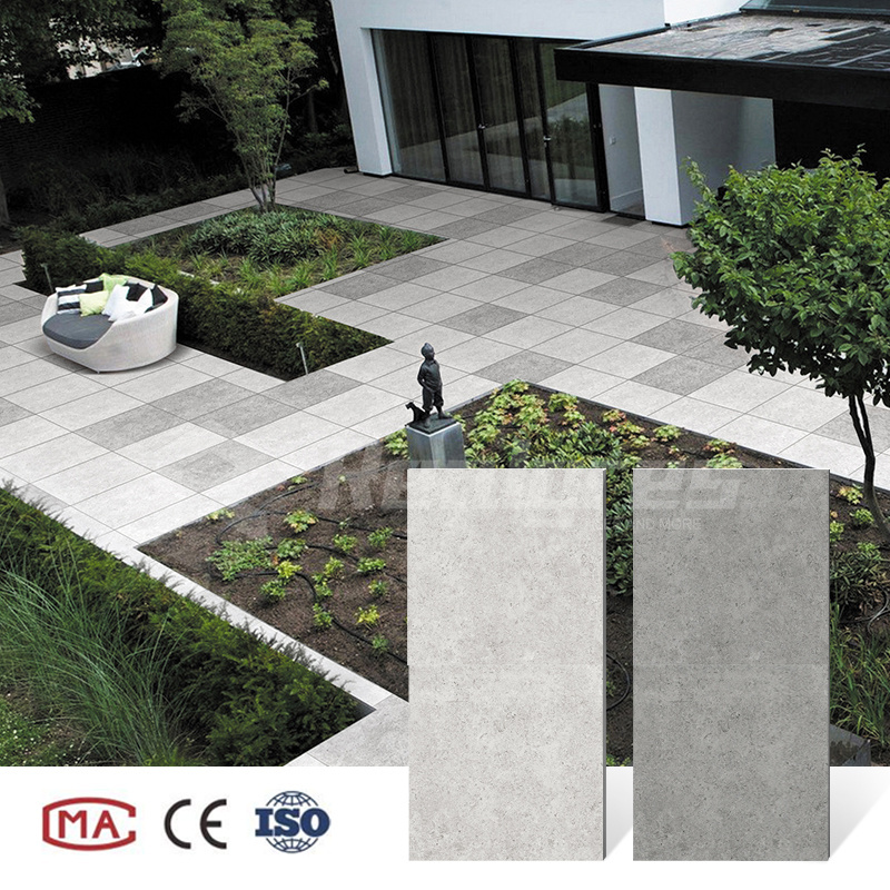 Grey Stone Effect Porcelain Paving Tiles 20mm Thick Ideal for Outdoor Driveway and Garden Pathways