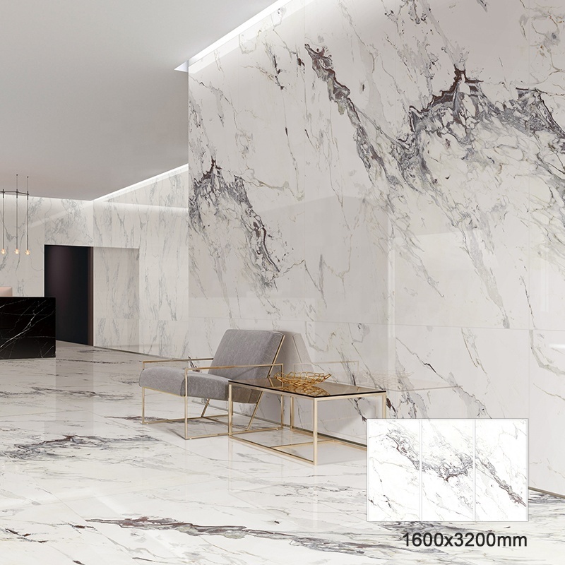 1600x3200 Large Format High Gloss Homogeneous Glazed Flooring Bathroom Ceramic Porcelain Marble Floor Tiles