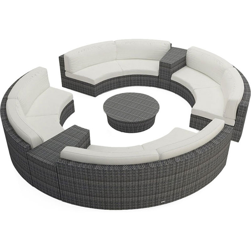 Semicircle Sofas Upholstery Fabric Living Room Set Canape Half Round Circle Modern Sofa