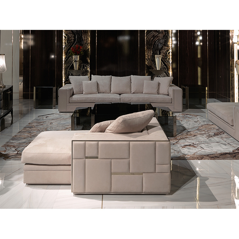 Luxury Furniture Modern Divani Genuine Leather Family Room Sofa Set Design Living Room Furniture Sets Modern Sofa