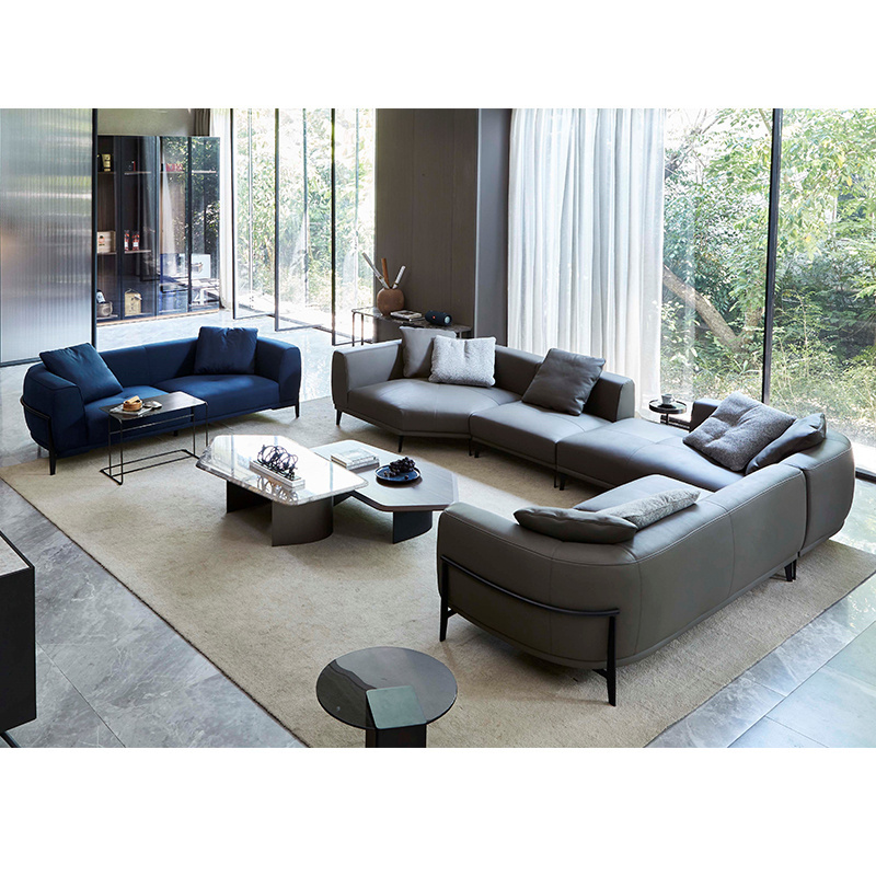 Sofa Furniture Modern Couch 3 Piece Deep Sectional Leather Corner Sofa 12 Seater Sofa Set For Livingroom