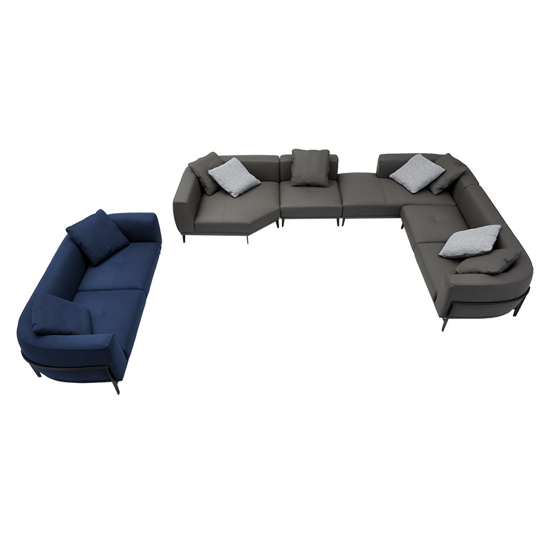 Sofa Furniture Modern Couch 3 Piece Deep Sectional Leather Corner Sofa 12 Seater Sofa Set For Livingroom