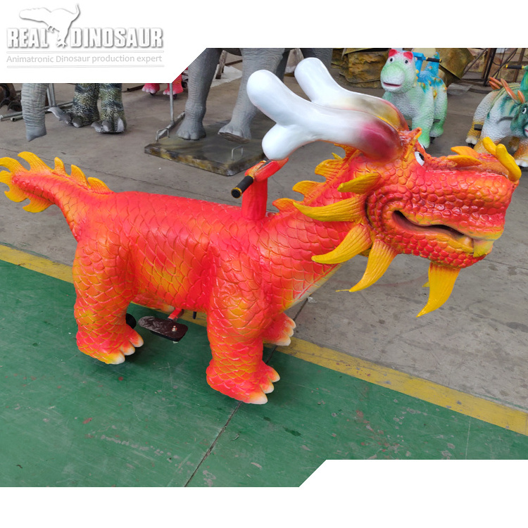 Shopping mall lovely dinosaur toy car riding for kids entertainment