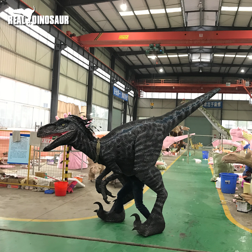 Adult legs hidden robot dinosaur costume realistic walking