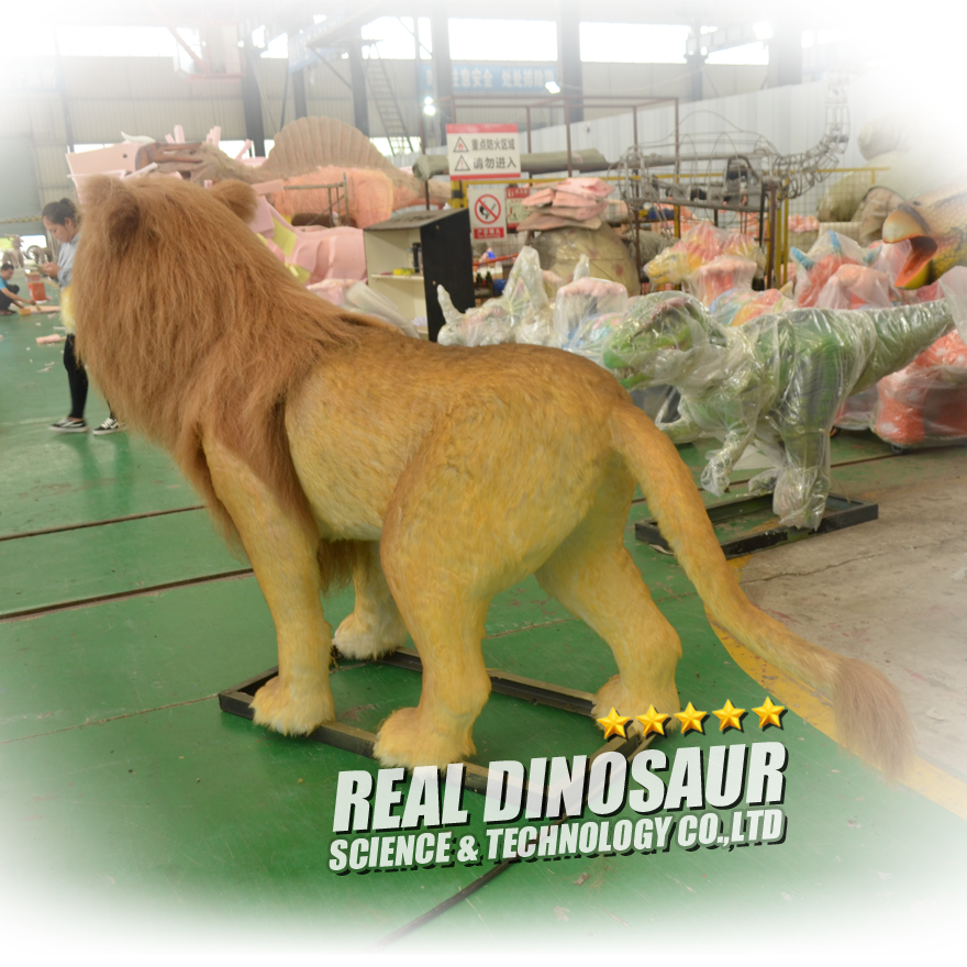 Animal Zoo Attraction Animatronic Lion for Customization