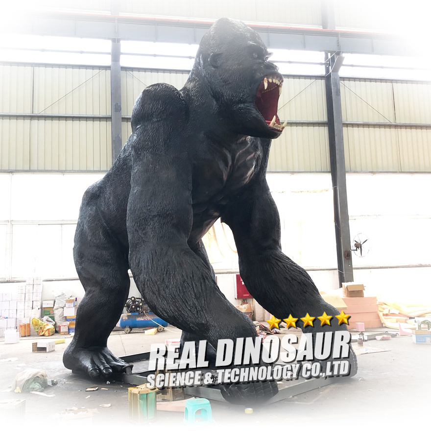 Animatronic Gorilla Amusement Attraction Realistic Animatronic King Kong