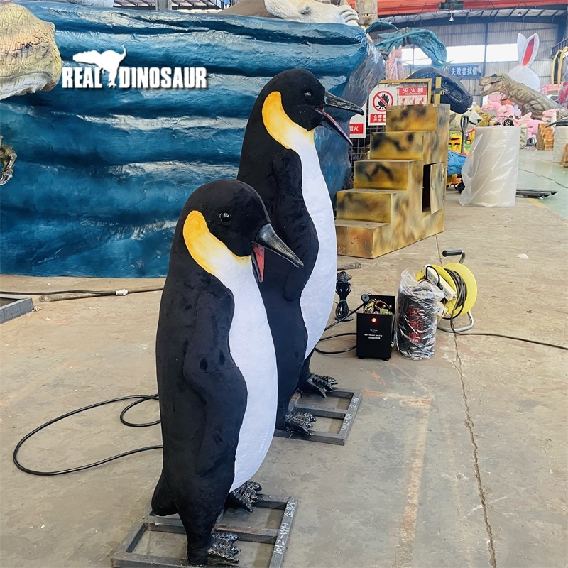 Life size animated Penguin model animatronic animal models