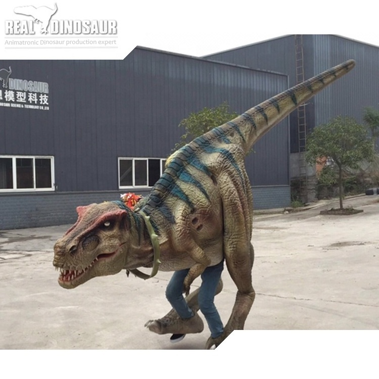 Life size robot dinosaur promotion prop adult full legs hidden dinosaur costume