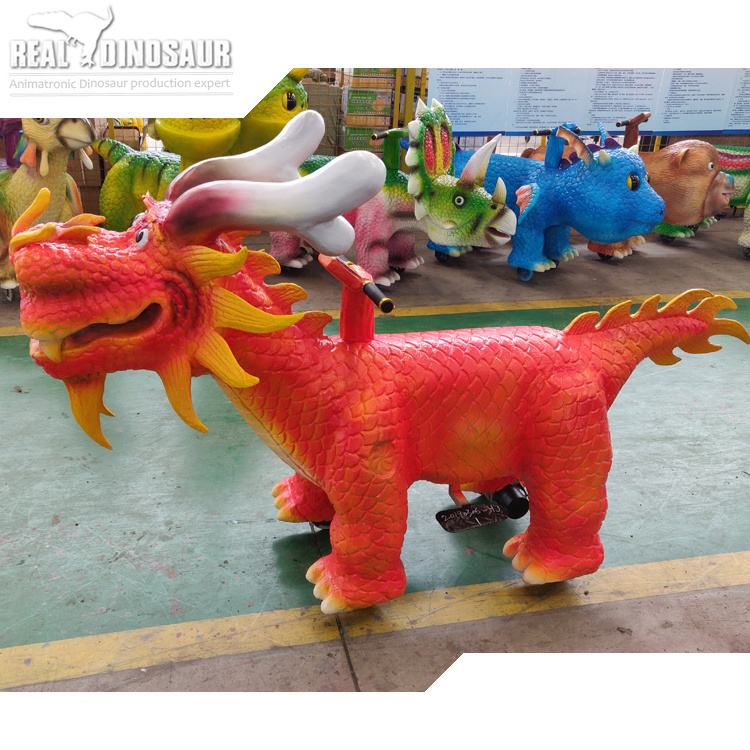 Shopping mall lovely dinosaur toy car riding for kids entertainment