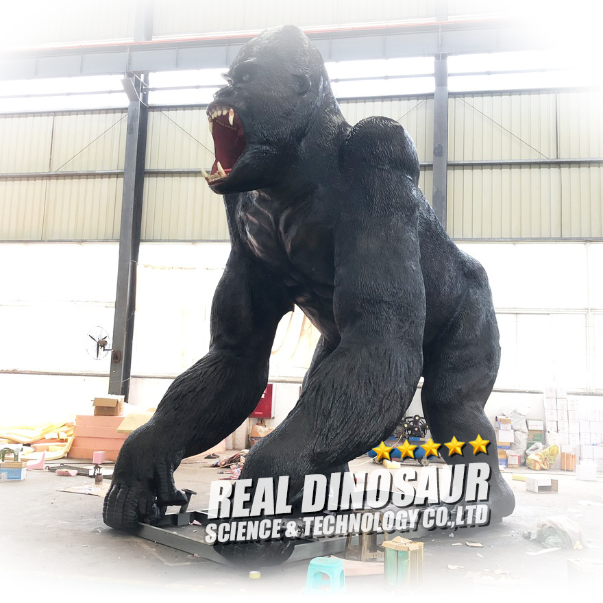 Animatronic Gorilla Amusement Attraction Realistic Animatronic King Kong