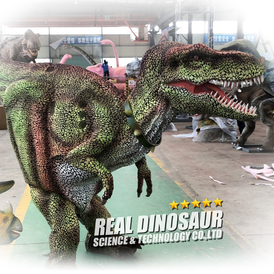 Event Interactive Mascot Realistic Dinosaur Costumes of Velociraptor