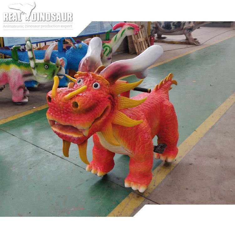 Shopping mall lovely dinosaur toy car riding for kids entertainment