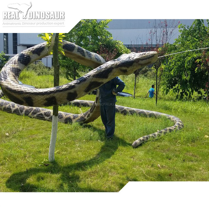 Amusement attractive realistic animatronic animal snake model