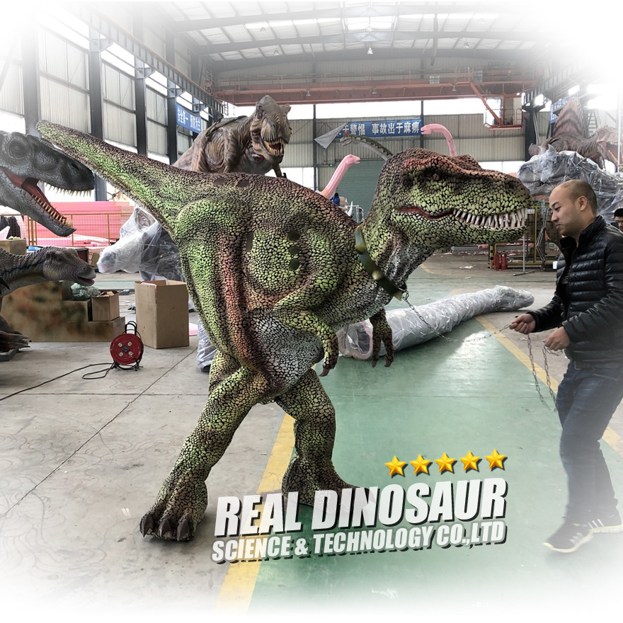 Event Interactive Mascot Realistic Dinosaur Costumes of Velociraptor