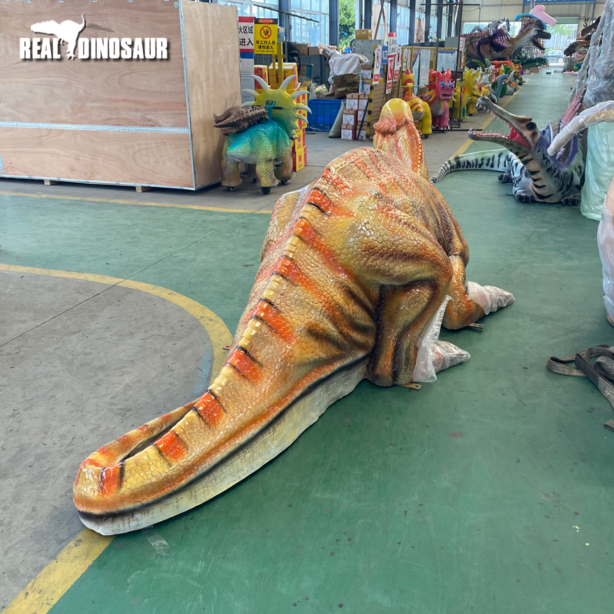 Outdoor Playground Fiberglass Cartoon Dinosaur bench for Kids