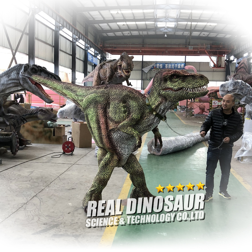 Event Interactive Mascot Realistic Dinosaur Costumes of Velociraptor